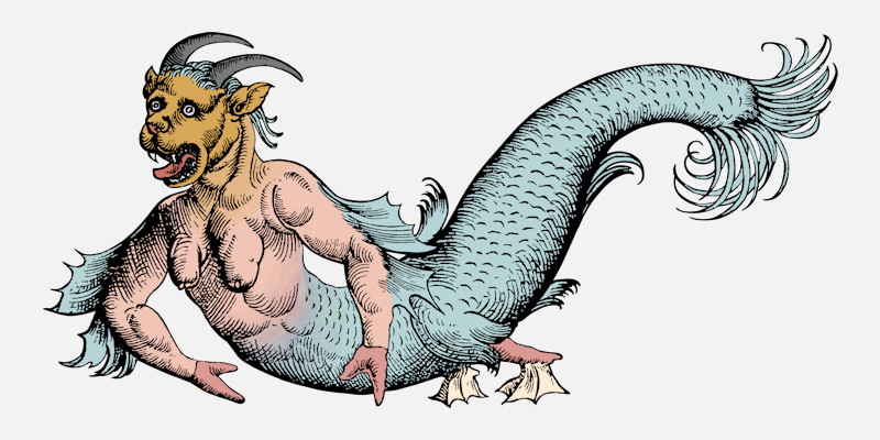 Sea Devil from Conrad Gessner Historia animalium 1558 Sea Monsters