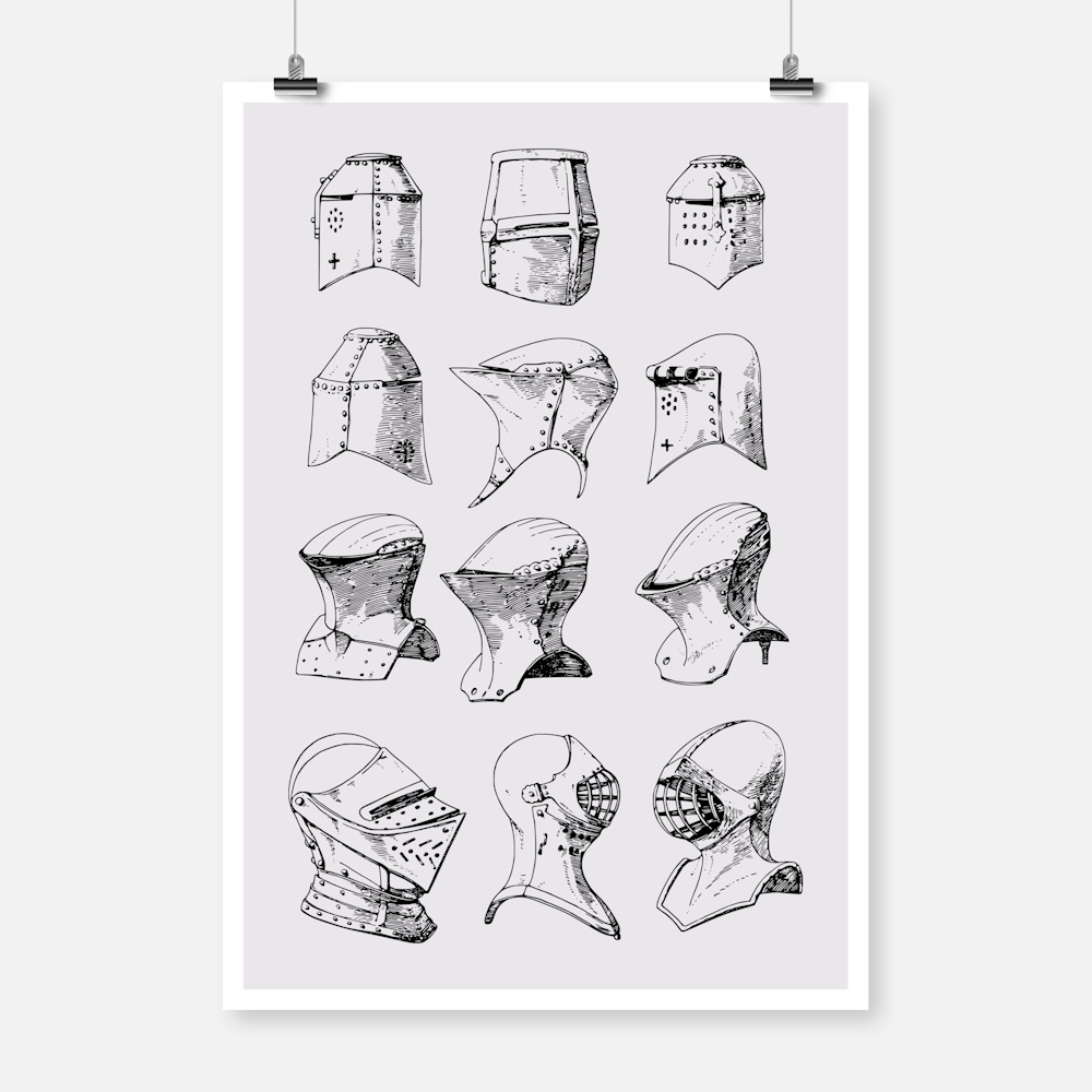 Forms of the Helmet Poster