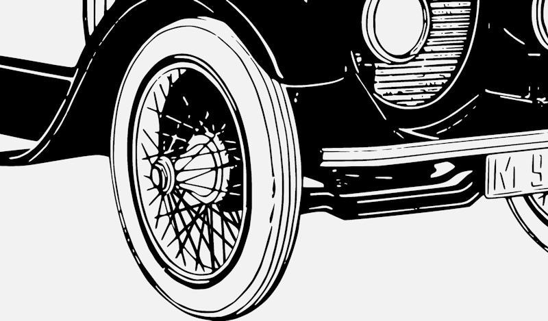 image of detail of apperson car vector 1920 vector art