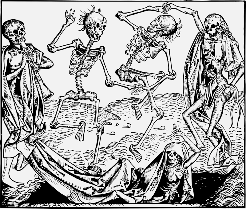 Skeletons Dancing Dance of Death