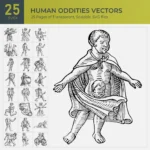 Human Oddities Vectors Collection