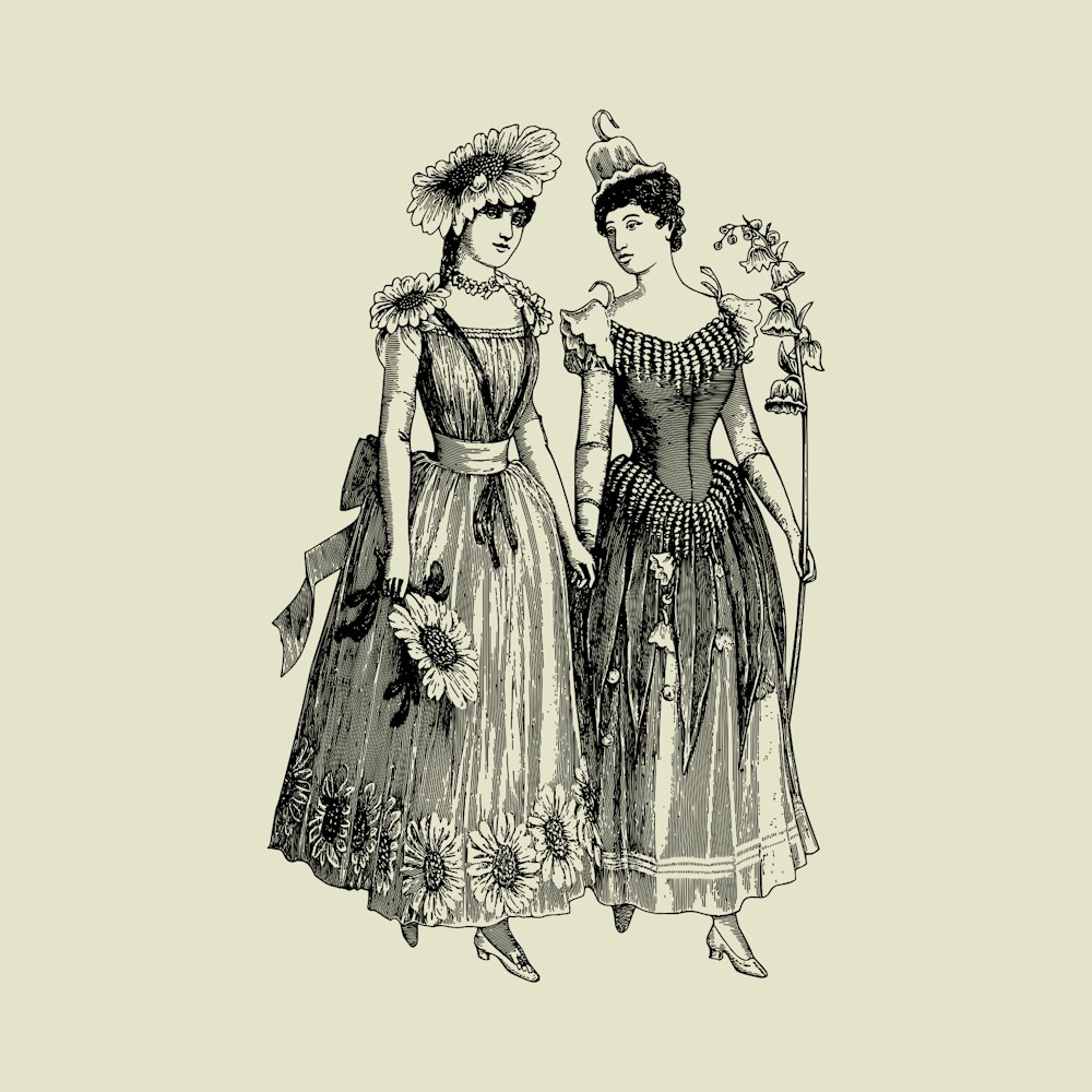 Sunflower and Lily of the Valley Vector