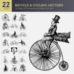 Bicycle and Cycling Vector Collection