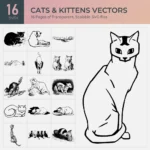 Cats & Kittens Vectors Collection