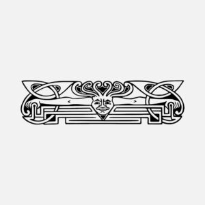 Figure with Mustache Horizontal Design Vector