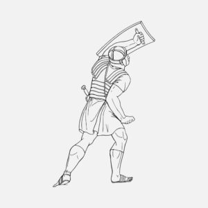 Roman Soldier from the Trojan Column Vector