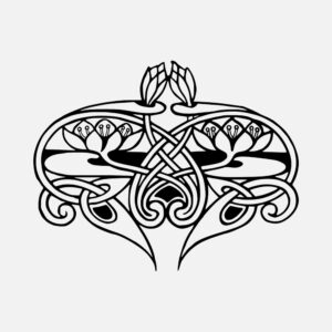 Double Lotus Flower Ornamental Design Vector