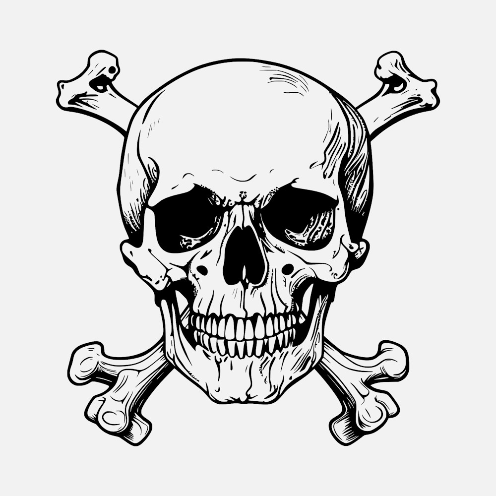 *Downloadable: Skull and Bones vector images (.svg .png) - TofuJoe