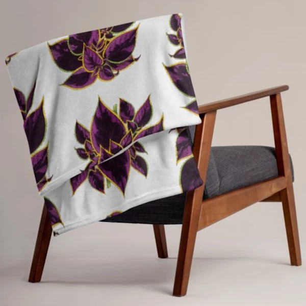 A Blanket with Pattern on a Chair