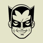 Male Superhero Face Vector