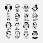 Murder Mystery Characters Vector