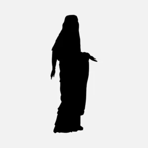Ancient Roman Woman Silhouette Vector