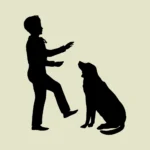 Child and Dog Silhouette Vector