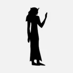 Egyptian Costume Silhouette Vector