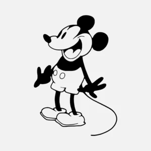 Excited Steamboat Willie Mouse Vector