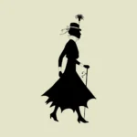 Fancy Lady Silhouette Vector