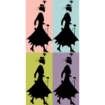 Fancy Lady Silhouette Vector