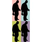 Hobo 2 Silhouette Vector