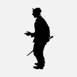 Hobo Silhouette Vector