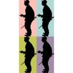 Hobo Silhouette Vector