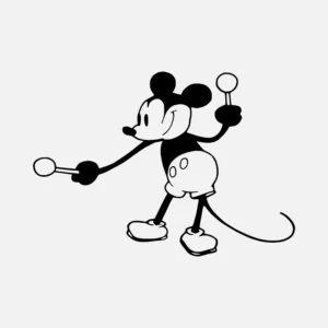 Steamboat Willie Mouse Playing Music Vector