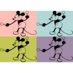 Steamboat Willie Mouse Playing Music Vector