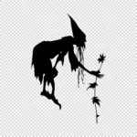 Witch With Plant Vector