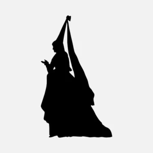Woman From 1460 Silhouette Vector