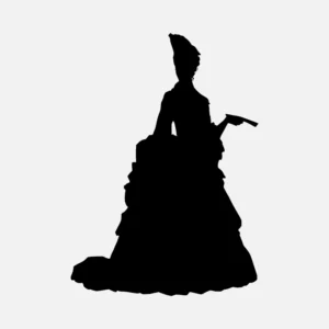 Woman from 1692 Silhouette Vector