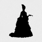 Woman from 1692 Silhouette Vector