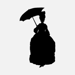 Woman from 1777 Silhouette Vector