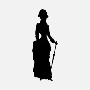 Woman from 1883 Silhouette Vector