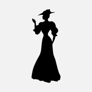 Woman from 1903 Silhouette Vector