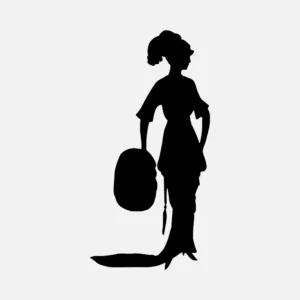 Woman from 1913 Silhouette Vector