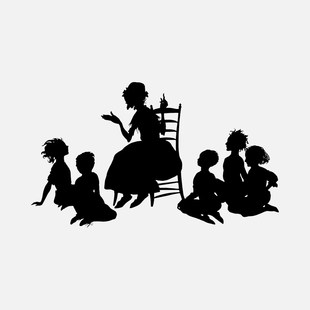 Woman Telling Story to Children Vector