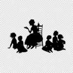 Woman Telling Story to Children Vector