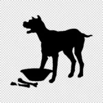 Barking Dog Silhouette Vector