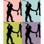 Hitting Pants Silhouette Vector