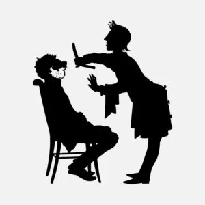 Man Shaving Silhouette Vector