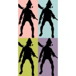 Adventurer Man Silhouette Vector