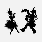 Clowns Silhouette Vector