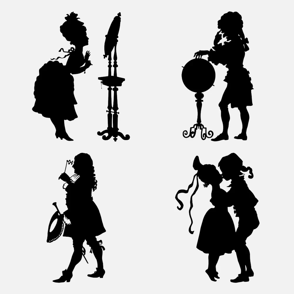 Vintage Silhouettes from the Public Domain