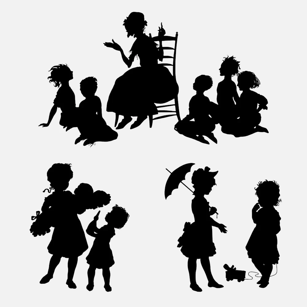 Vintage Silhouettes from the Public Domain