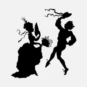 Dancers Silhouette Vector