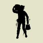 Man Carrying Silhouette Vector