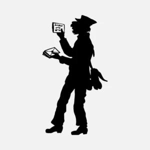 Postman Silhouette Vector