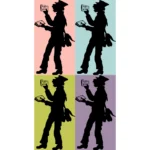 Postman Silhouette Vector