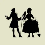 Rococo Couple Silhouette Vector