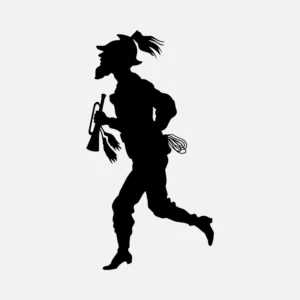 Soldier Running Silhouette Vector