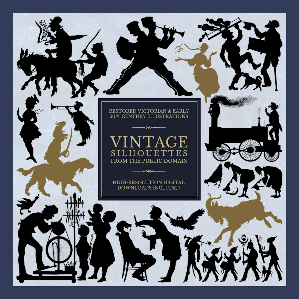 Vintage Silhouettes from the Public Domain